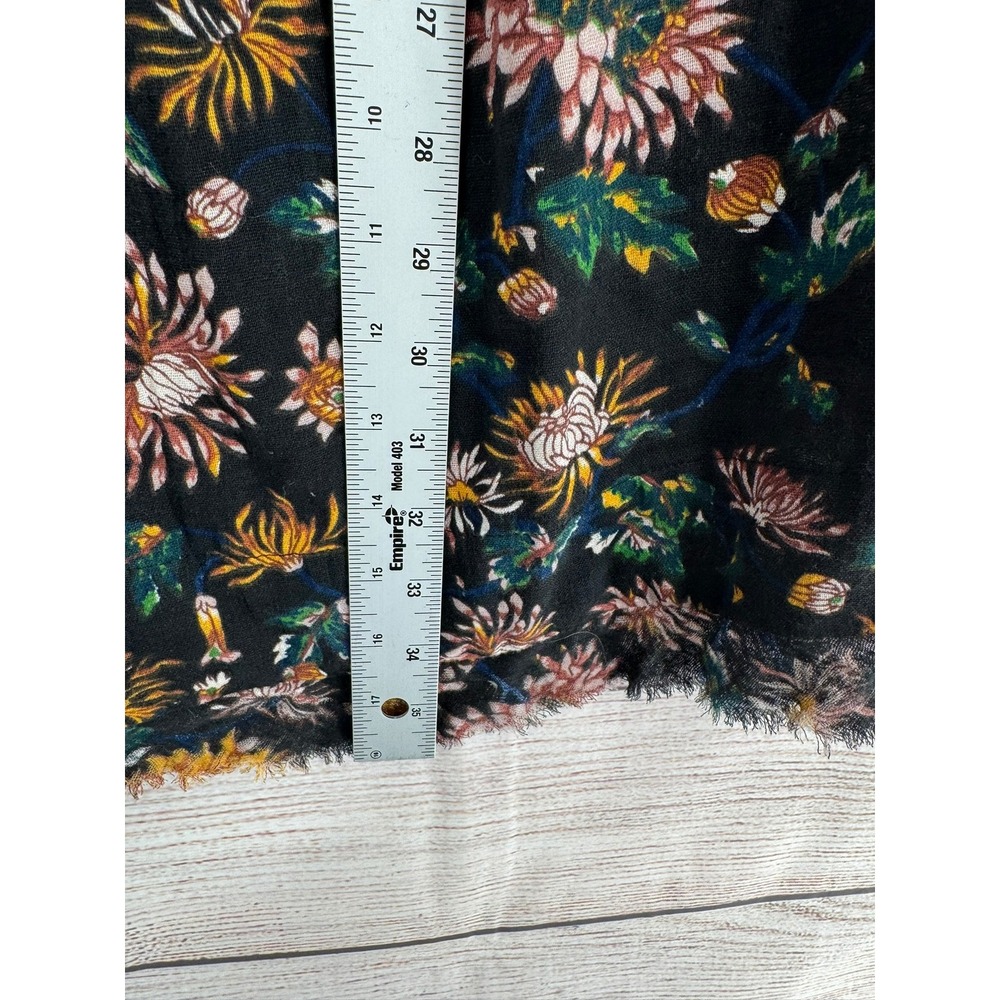 Natural Life Floral Dress Womens Medium Black Sunflower Boho Ruffle Pocket - Picture 8 of 9